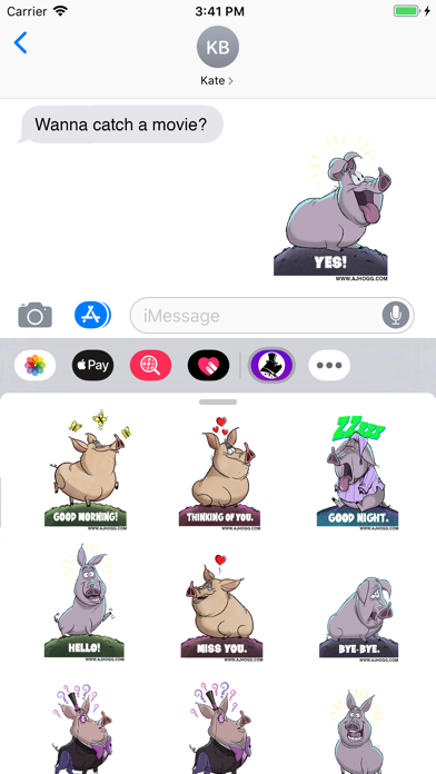 A. J. Hogg eStickers 32-Pk iPhone screenshot 4 - Stickers app