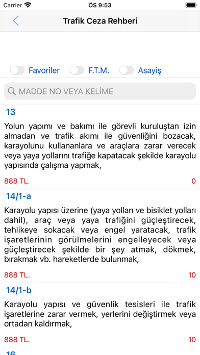 Trafik Ceza Rehberi 2024 Screenshot
