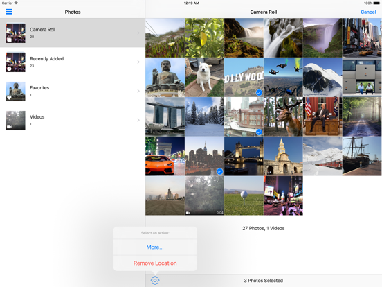 Photo GPS Remover iPad screenshot 4 - Photo & Video app