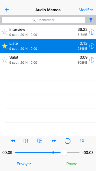 Screenshot #1 pour Audio Memos Pro