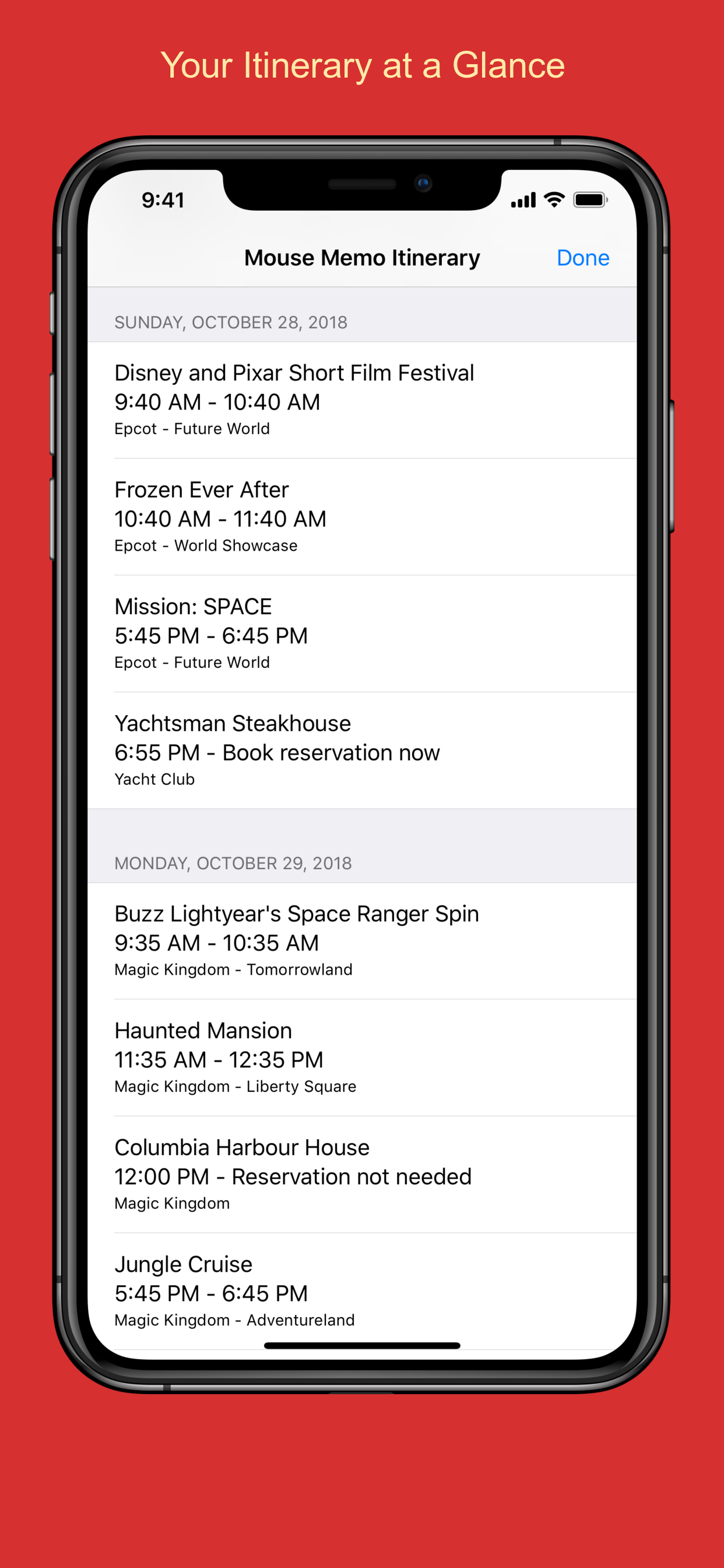 Mouse Memo Trip Organizer screenshot 8