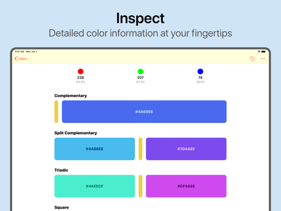 Colordrop: Color Picker iPad screenshot 2 - Developer Tools app