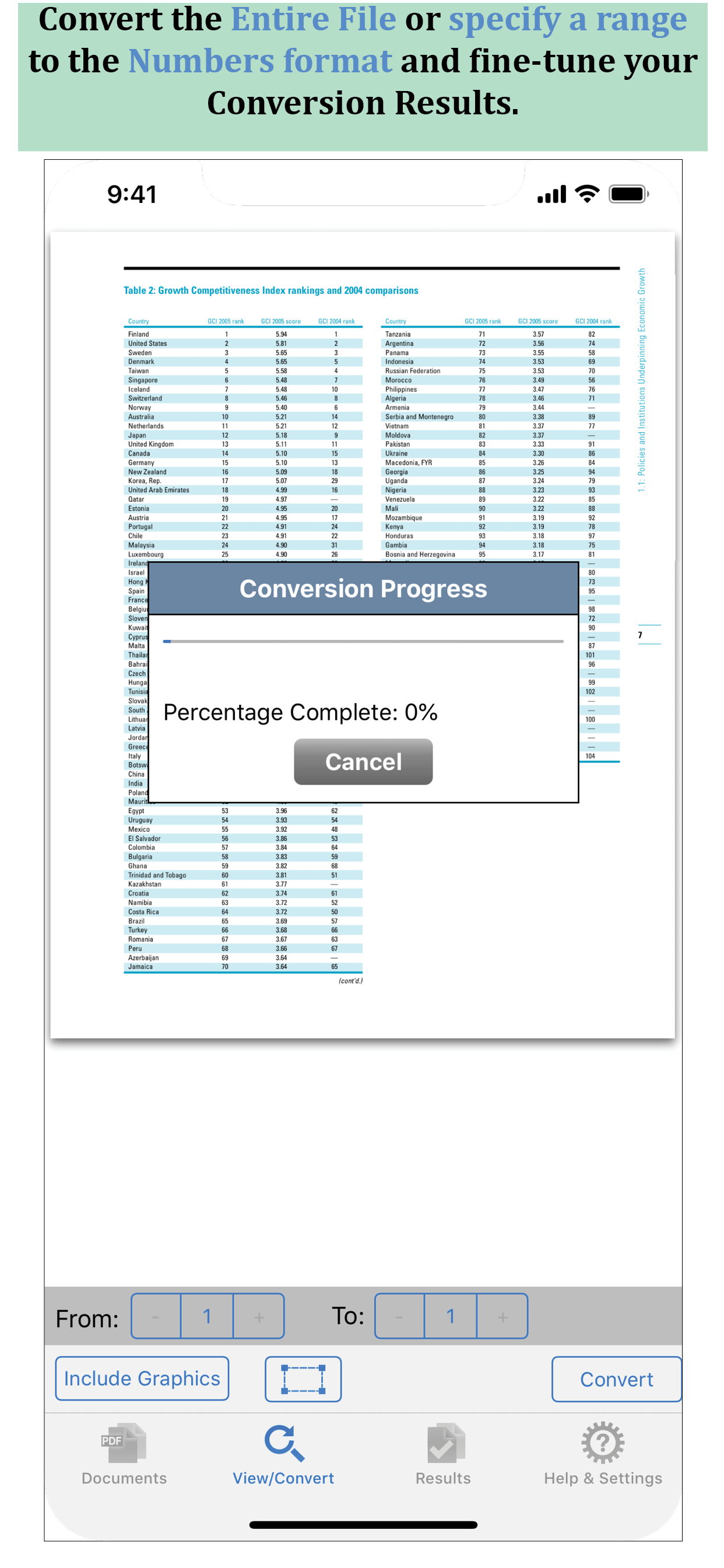 PDF to Numbers by PDF2Office