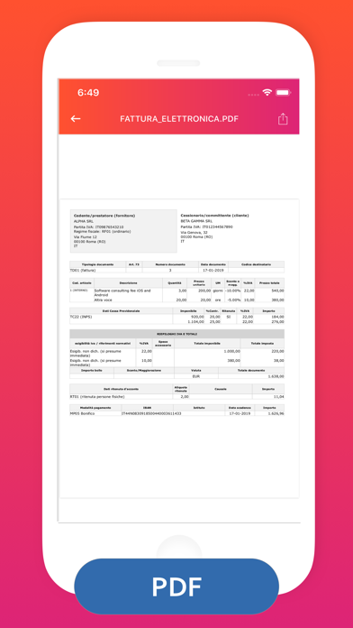 Screenshot #3 pour Lettore Fattura Elettronica
