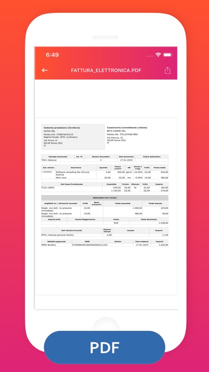 Lettore Fattura Elettronica