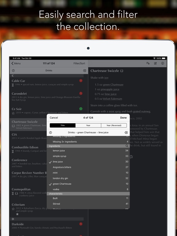 Modern Classics iPad screenshot 5 - Food & Drink app