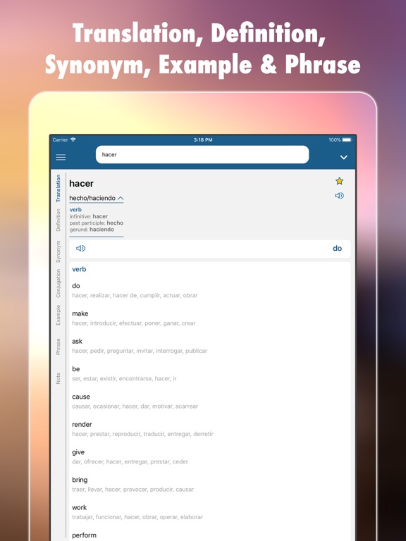 Screenshot #4 pour Spanish Plus Dict & Translator