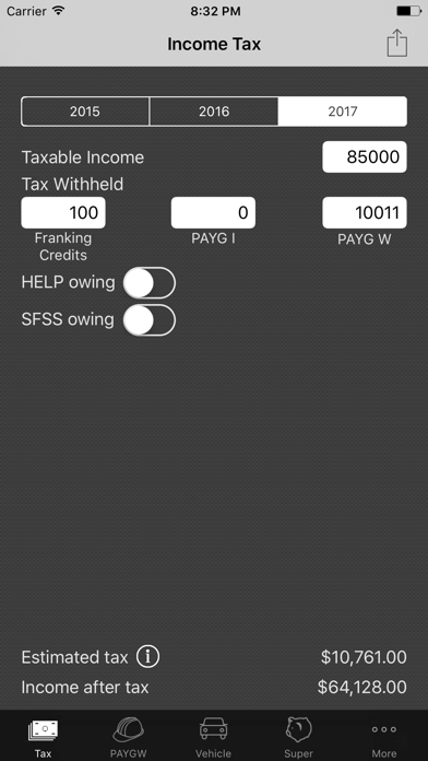 my Tax Calculator Australia screenshot 1