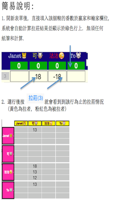 Screenshot #1 pour 台灣麻將拉莊表單