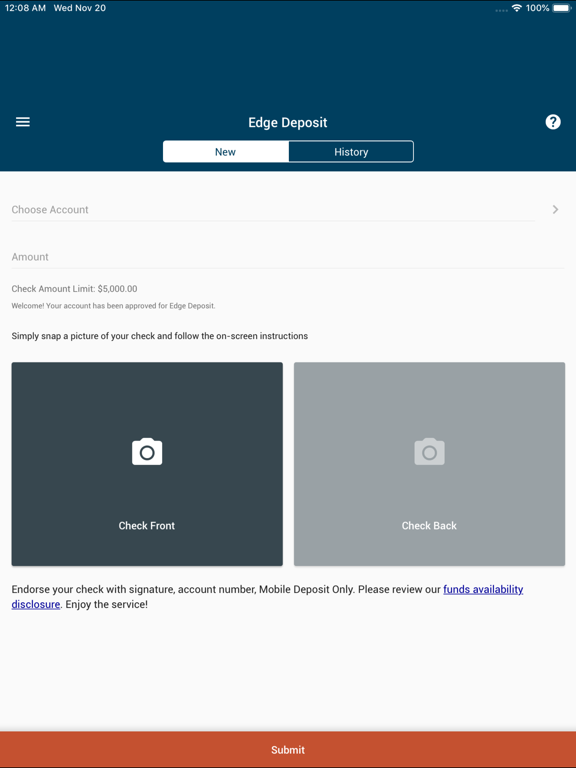 FinancialEdge CU Mobile iPad screenshot 3 - Finance app