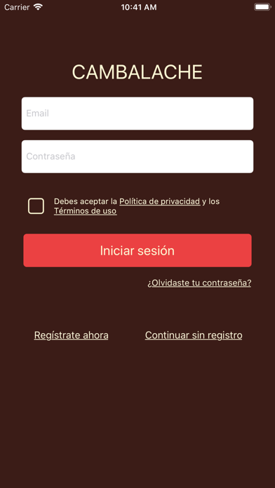Screenshot #1 pour Restaurantes Cambalache
