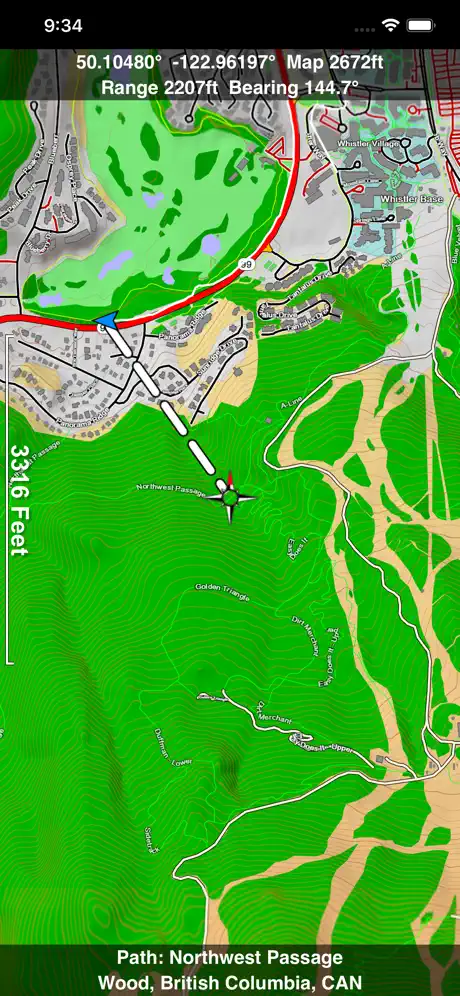 Scenic Map Western Canada