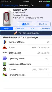 superchargers for tesla iphone screenshot 2