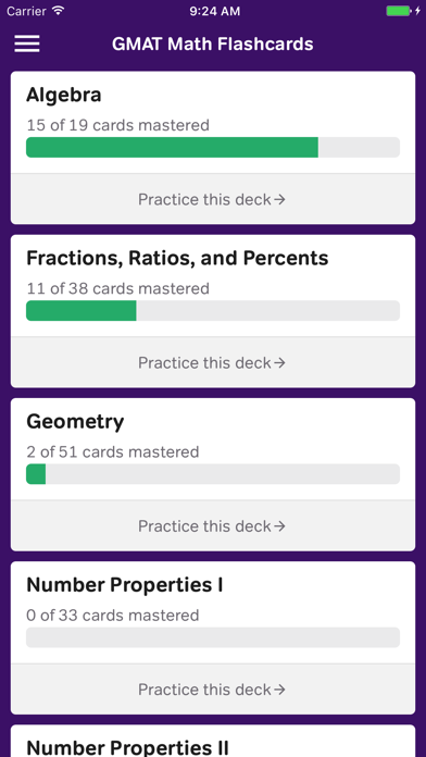 Screenshot #3 pour GMAT Math Flashcards