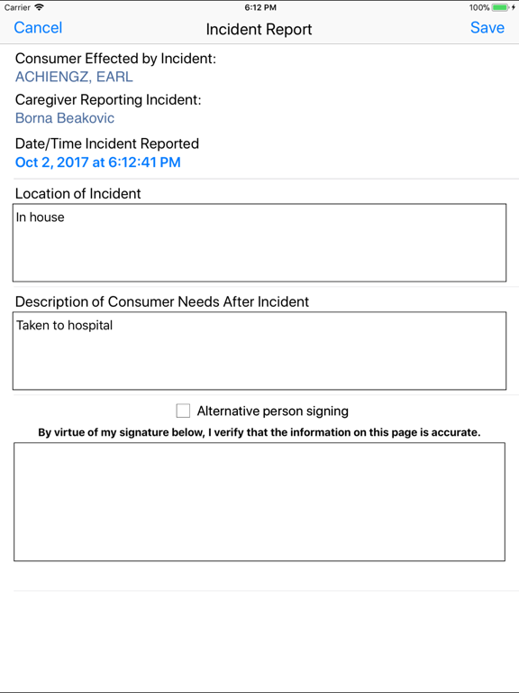 Care Worker for CopilotPro21 iPad screenshot 4 - Business app