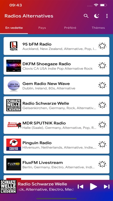 Screenshot #1 pour Stations de Radio Alternatives