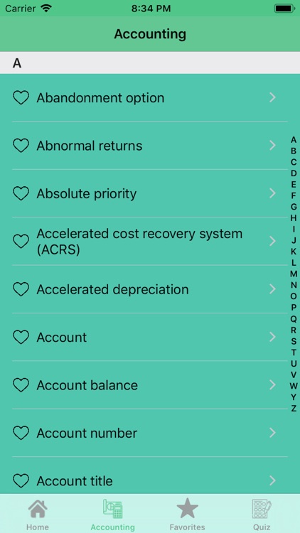 Accounting & Short Terms