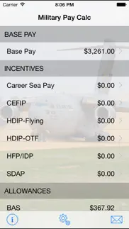 military pay calc iphone screenshot 1