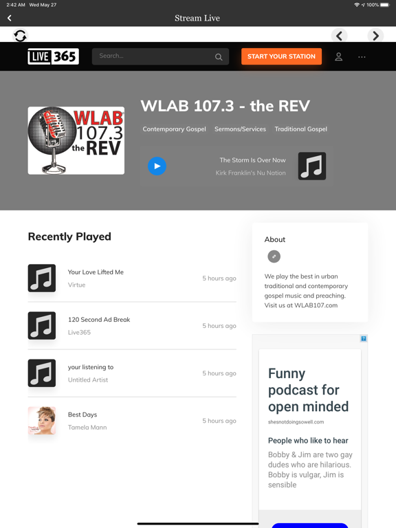 Screenshot #5 pour WLAB107.com
