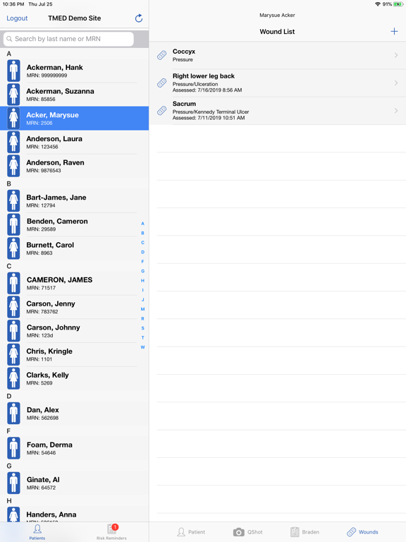 WoundRounds iPad screenshot 3 - Medical app