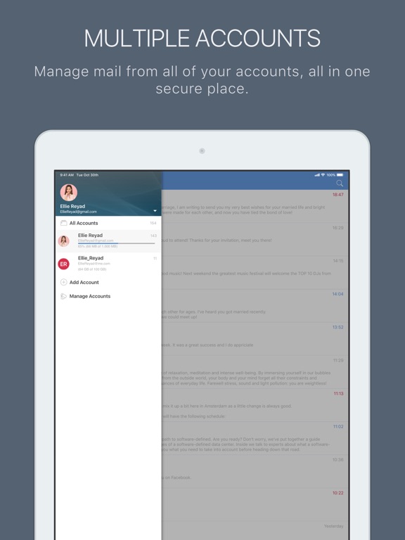 Bizmail - Business email iPad screenshot