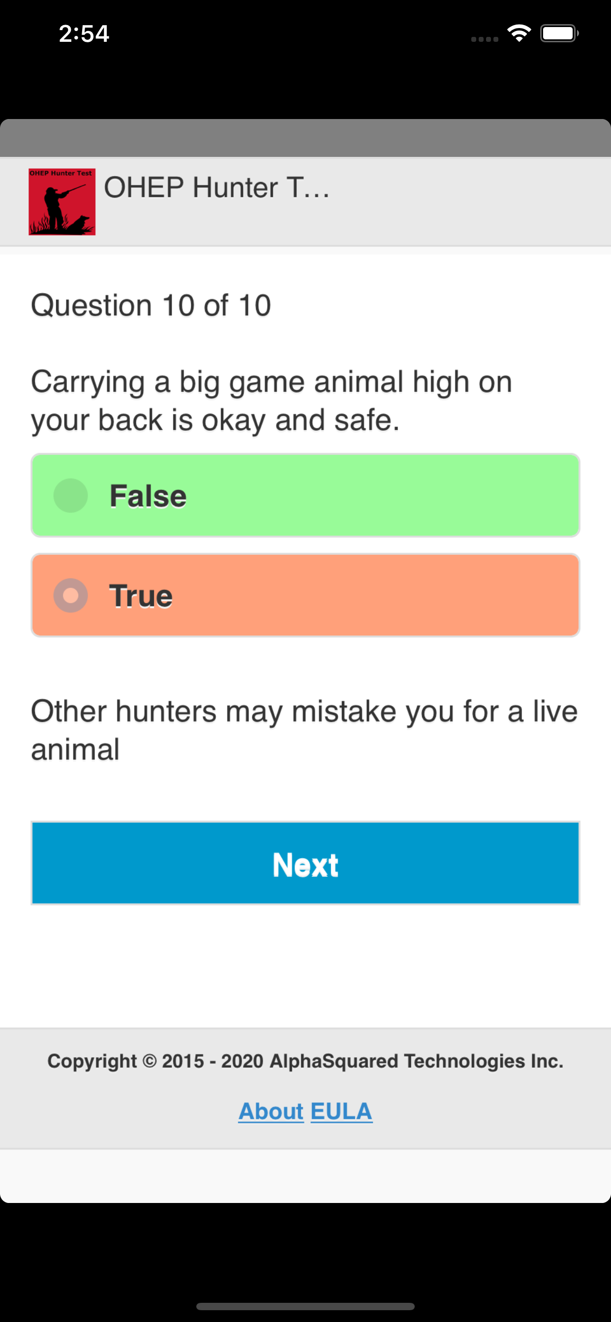 OHEP Hunter Test screenshot 4