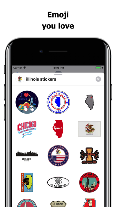 Illinois emoji - USA stickers screenshot 2