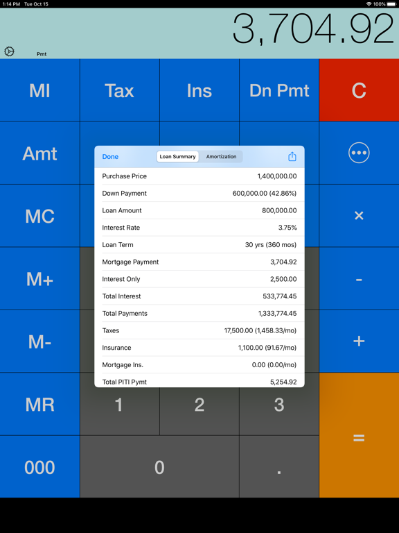 Screenshot #5 pour RECalc Mortgage Calculator