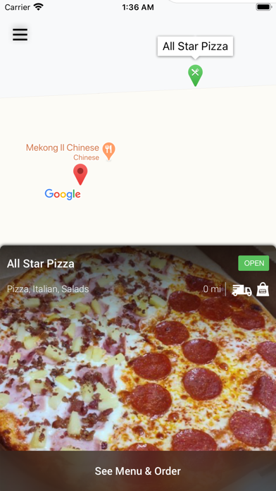 All Star Pizza Miami iPhone screenshot 2 - Food & Drink app