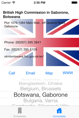 UK Embassies & Consulates screenshot 2