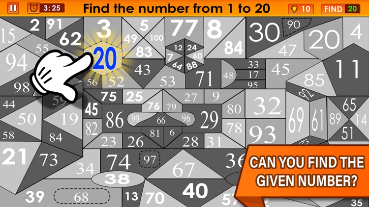 Find The Numbers 1 to 100