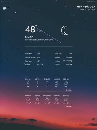 Screenshot 1 Weather, Pronóstico del tiempo iphone