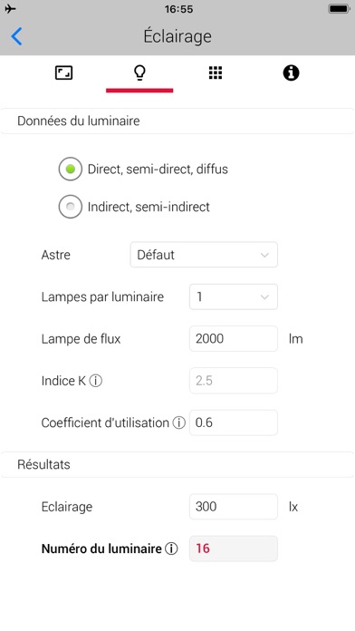 Screenshot #1 pour Calcul de l'éclairage