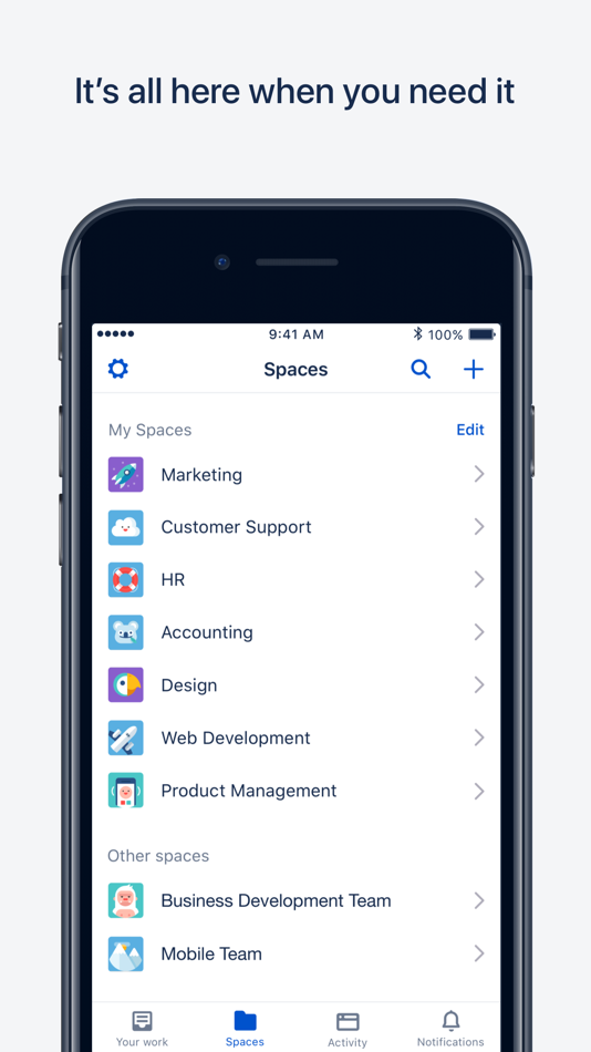 #2. Confluence Data Center (iOS) بواسطة: Atlassian