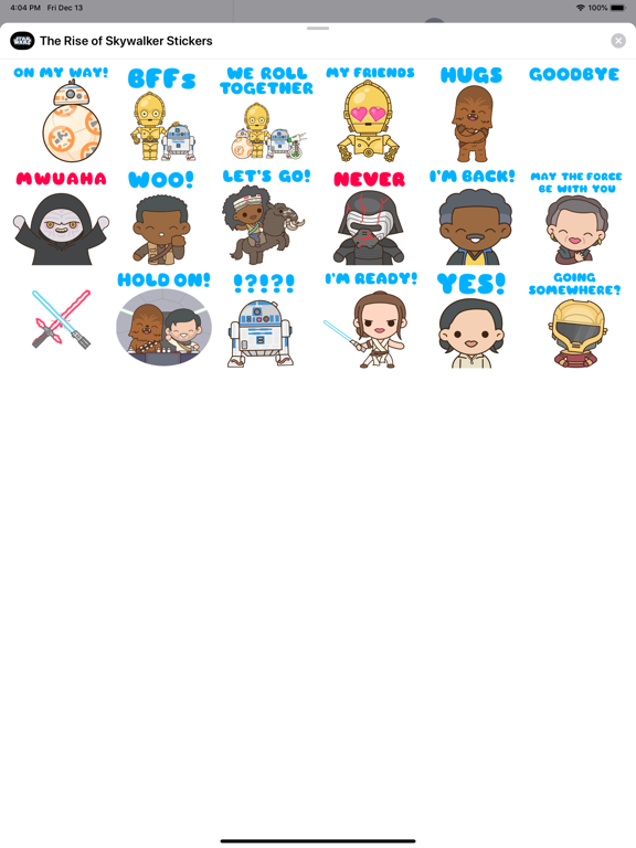 The Rise of Skywalker Stickers iPad screenshot 3 - Entertainment app