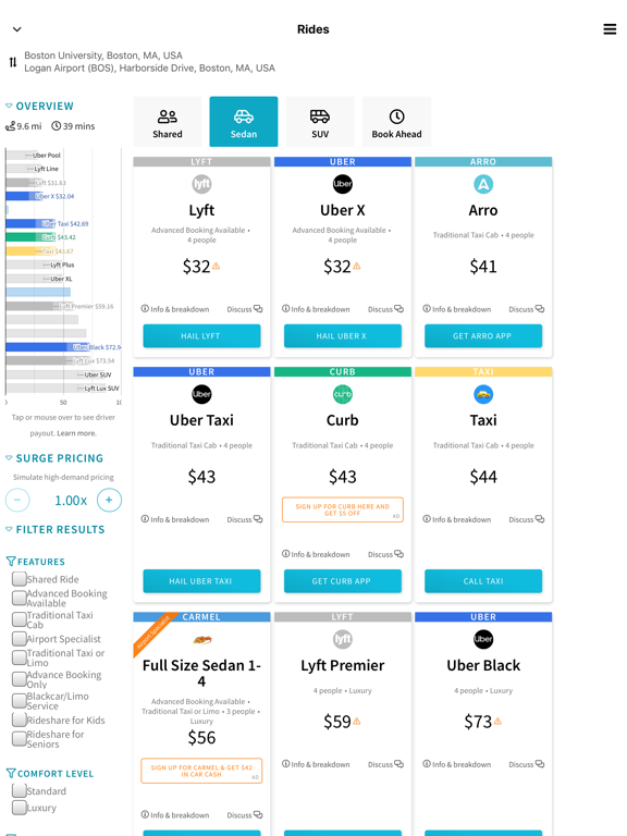 Screenshot #5 pour RideGuru - Compare Rideshares