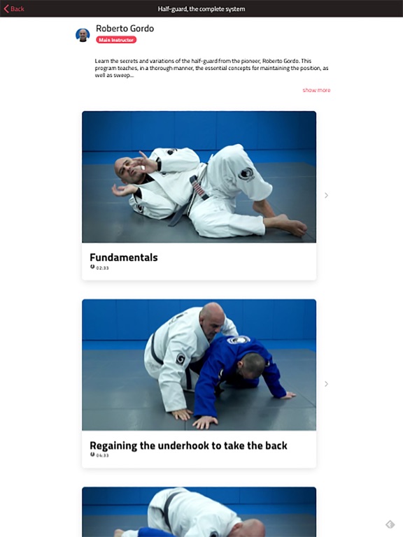 Renzo Gracie Online Academy iPad screenshot 2 - Sports app