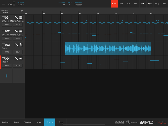 ‎Schermata di iMPC Pro 2