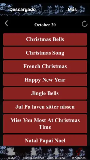 Captura de pantalla de Textos & Ringtones Navideños en iPhone 4