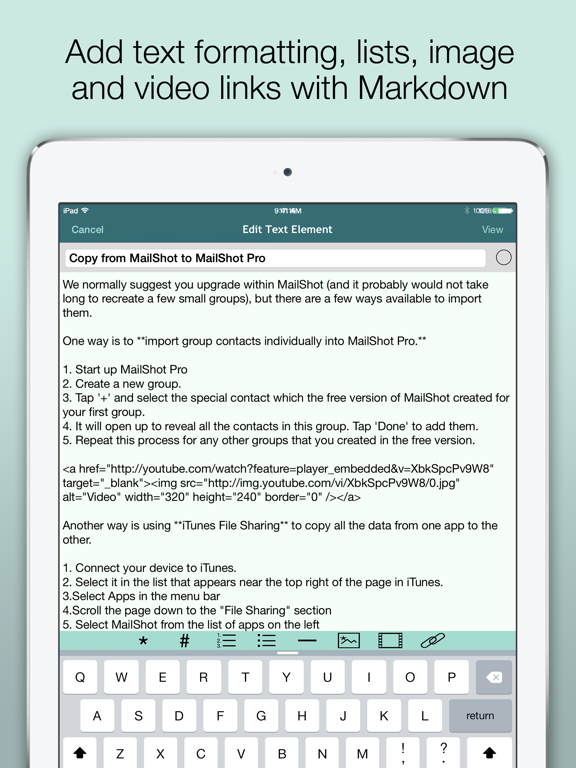 FAQMark Support Your Customers iPad screenshot 5 - Productivity app