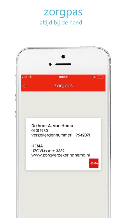 HEMA Zorg app