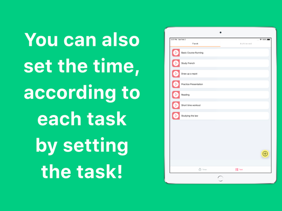 FocusTimer - Pomodoro & ToDo iPad screenshot 4 - Productivity app