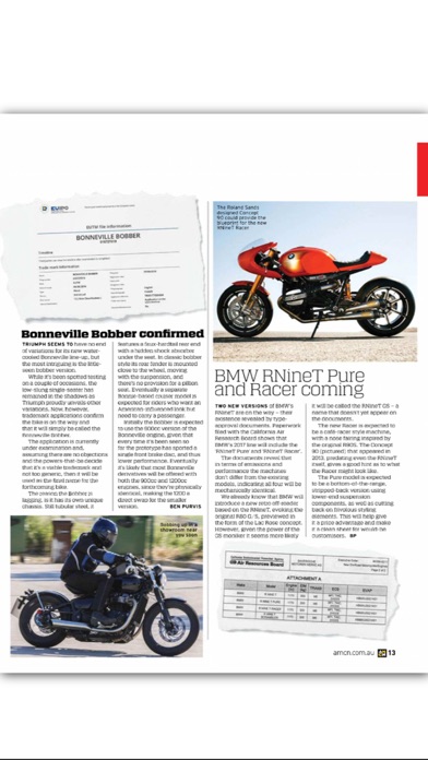 Australian Motorcycle News Mag Screenshot