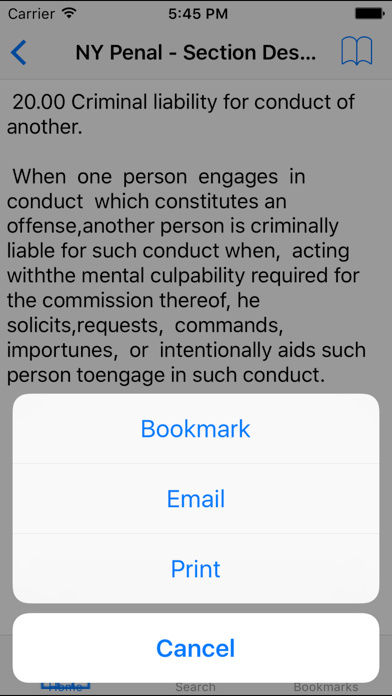 NY Penal Code screenshot