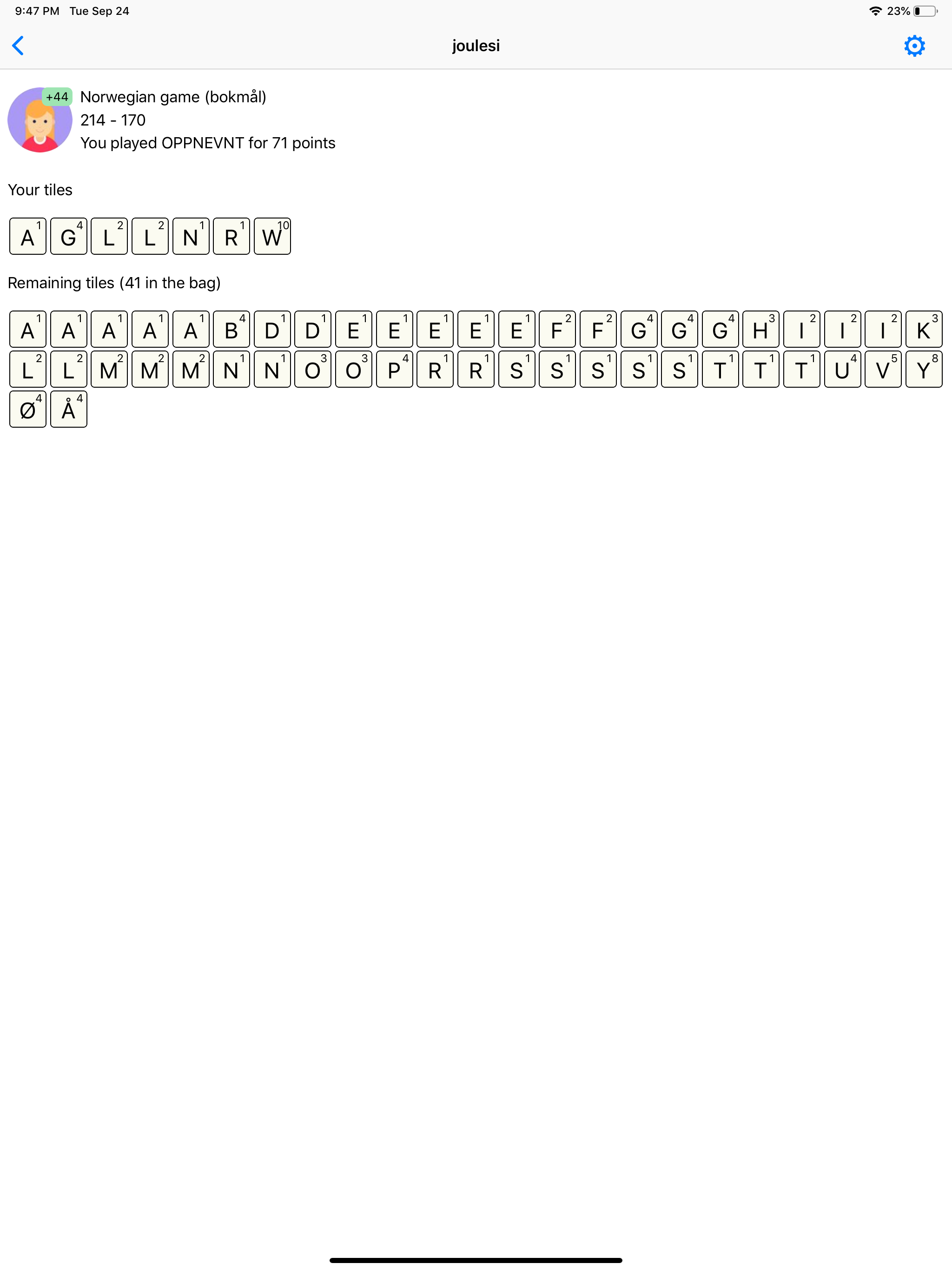 Wordfeud Tiles