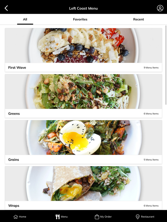 Left Coast Food + Juice iPad screenshot 2 - Food & Drink app