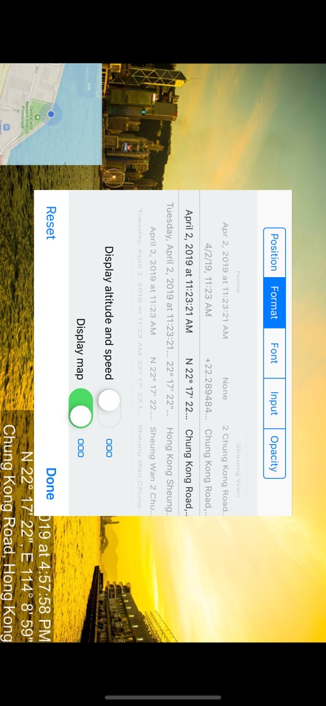 Timestamp Camera Basic - Configurações de Dados