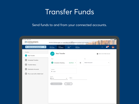 Consumers Credit Union - MI iPad screenshot 4 - Finance app
