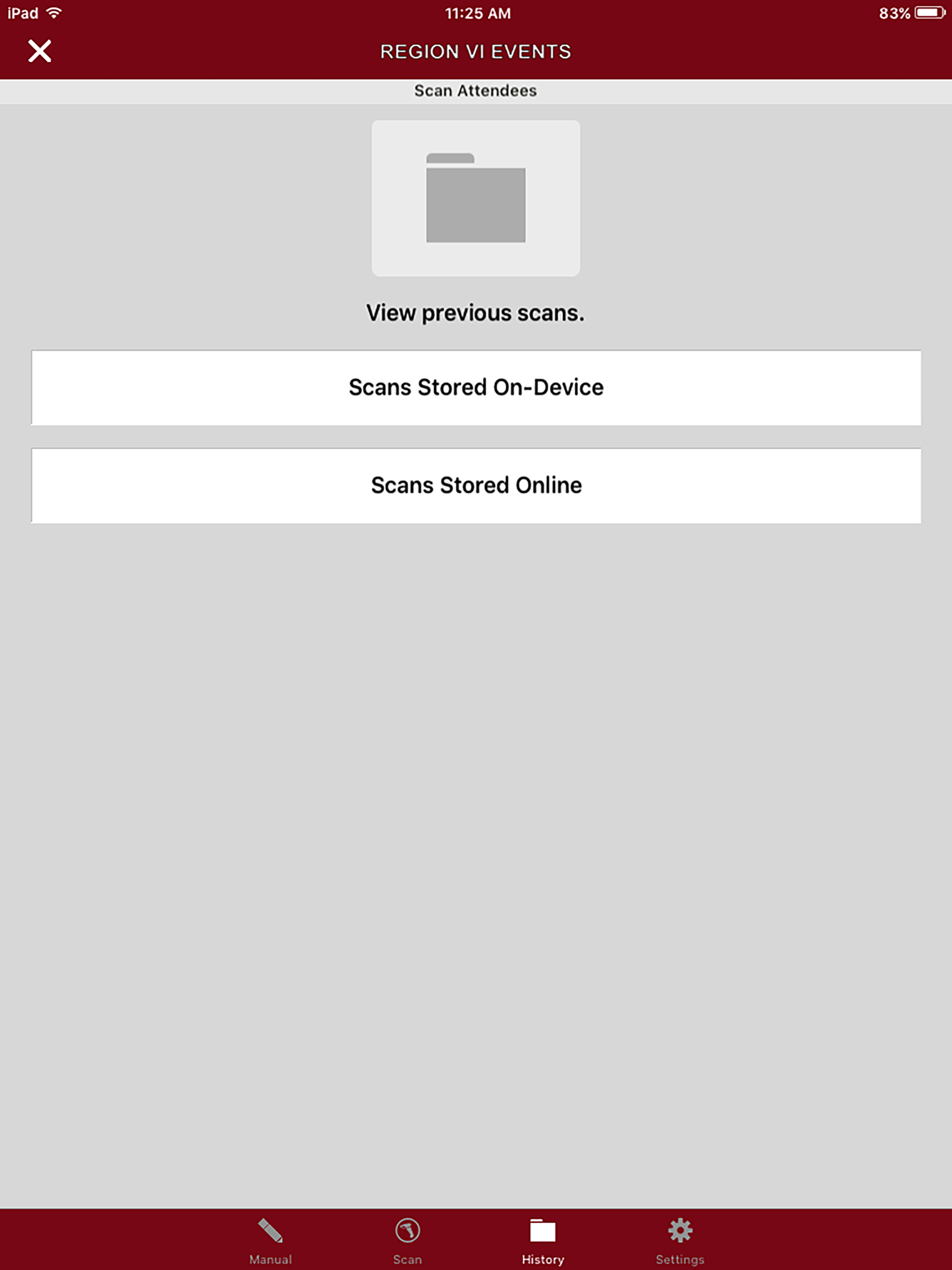 Region VI Event Scanner