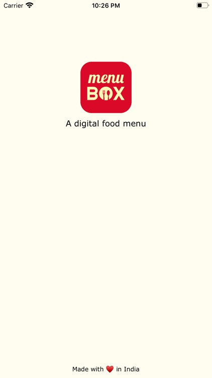 MenuBox - Digital food menu